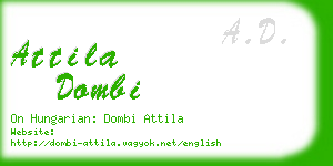 attila dombi business card